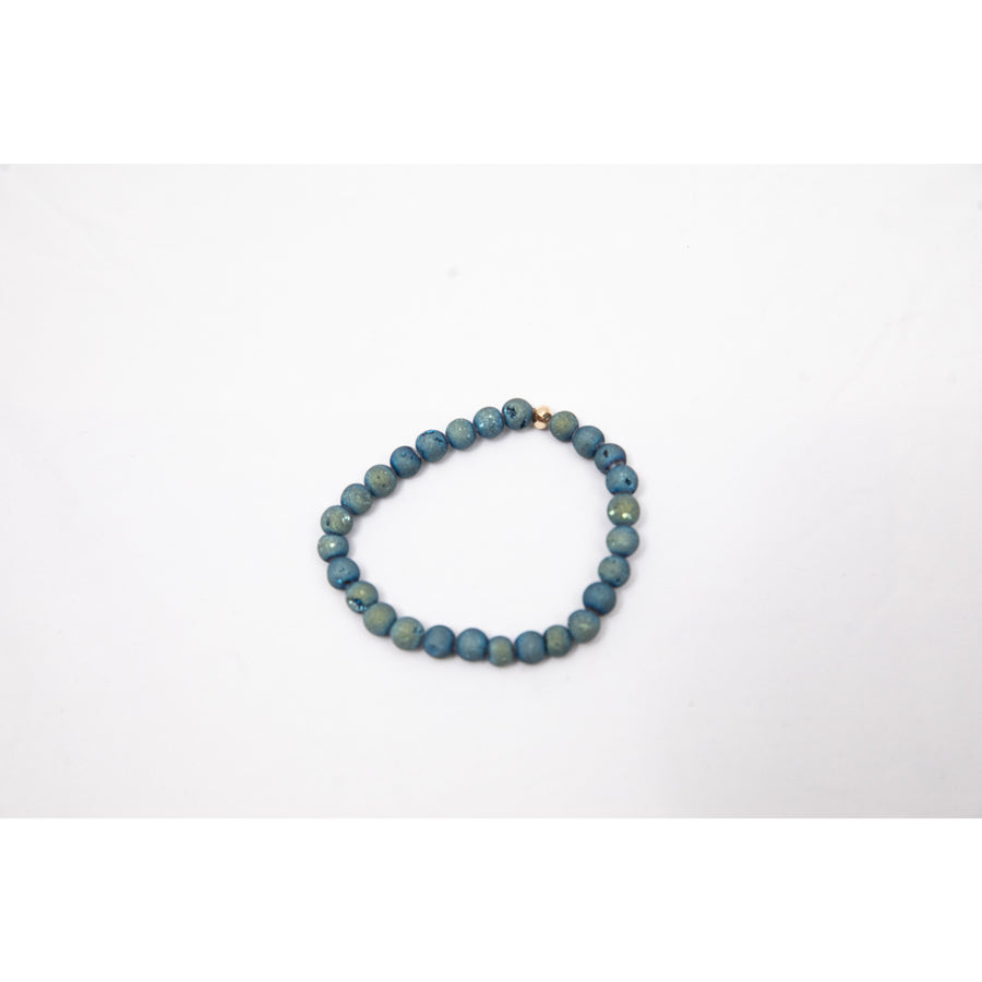Bracelet jade agate bleue