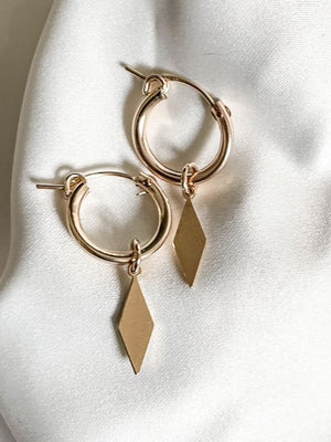Gold/silver diamond earrings