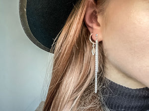 Gold/silver layer earrings